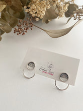 Load image into Gallery viewer, Double silver earrings
