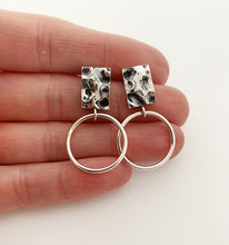 Load image into Gallery viewer, Boucles d'oreilles géométriques en argent