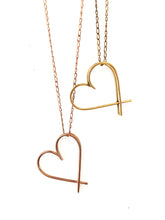 Charger l'image dans la galerie, Pendentif coeur en argent plaqué or