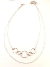 Charger l'image dans la galerie, Collier minimaliste 2 rangs en argent