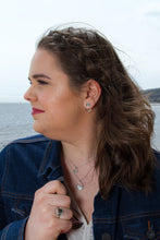 Load image into Gallery viewer, Double silver earrings