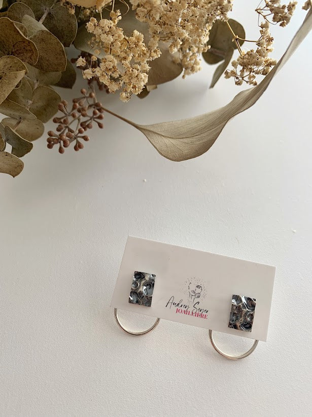 Boucles d'oreilles ear jacket en argent