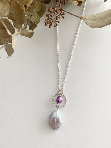 Pendentif perles en argent