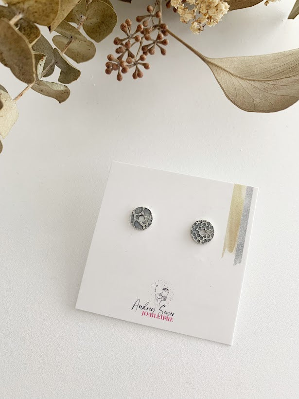 Boucles d'oreilles beignes en argent