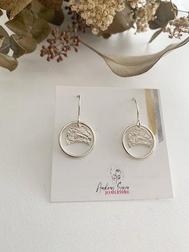 Boucles d'oreilles croissant de lune en argent