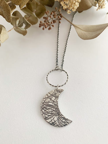 Collier lune en argent