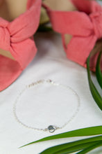 Load image into Gallery viewer, Bracelet de cheville petit rond en argent
